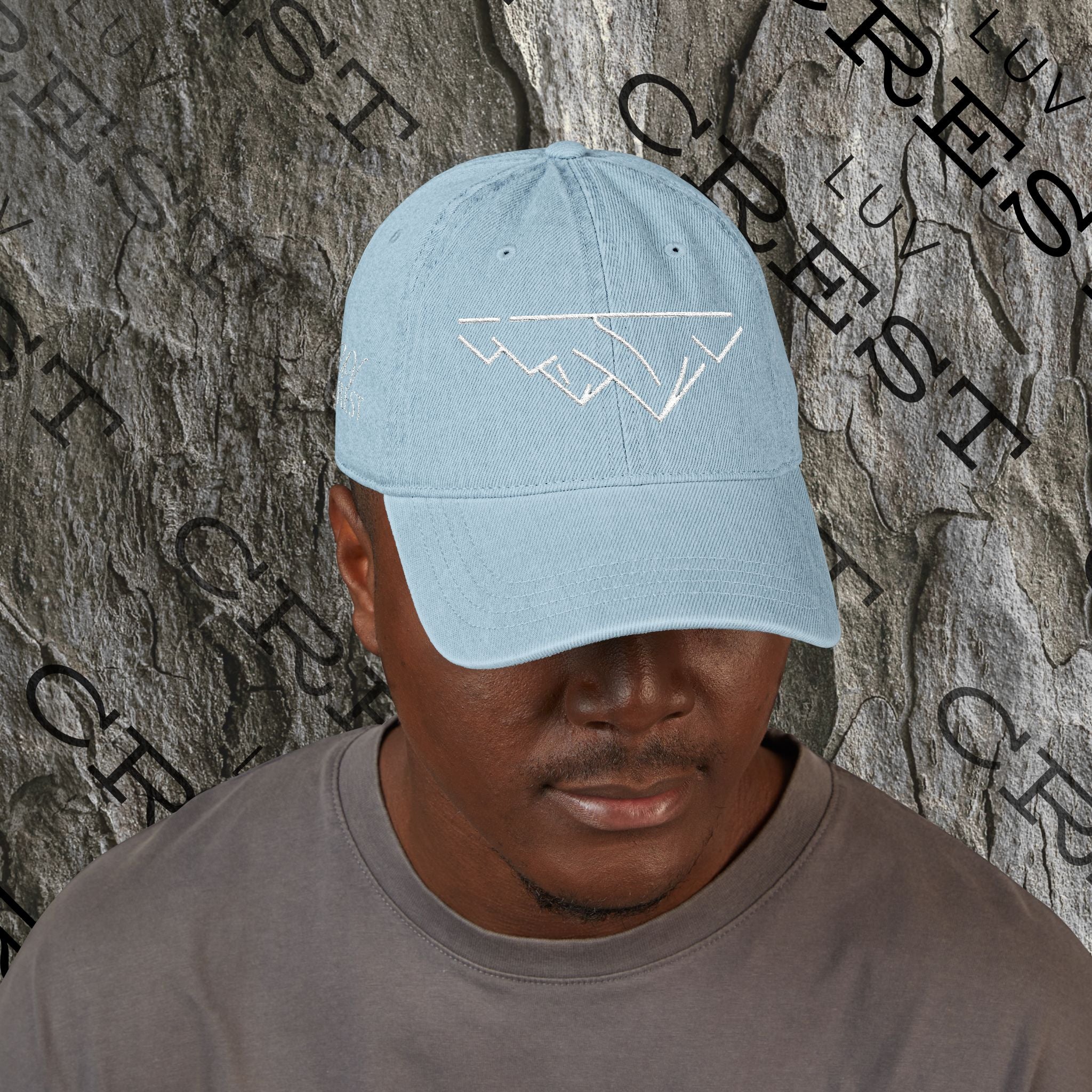 Luvcrest | Denim Embroidered Cap