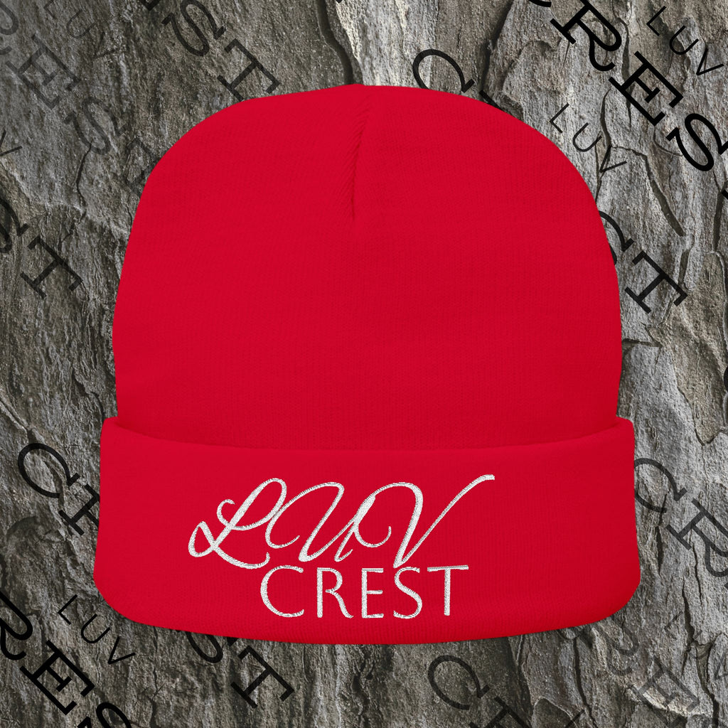Luvcrest | Embroidered Knit Beanie